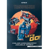 Картон кольор. А4 двостор.10арк./ 10кольор. Transformers №TF24-255/Kite/(50)
