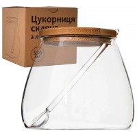 Цукорниця скло 0,58л з ложкою №32242/(1)(12)(36)