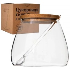 Цукорниця скло 0,58л з ложкою №32242/(1)(12)(36)
