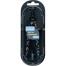 Циркуль "Kite" метал. з принтом,+грифель,чорний у футлярі №K24-415-3(12)