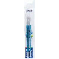 Набір пензлів 3шт "Kite" №K-348 (поні,круглий №2,5,6) в пеналі(50)