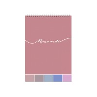 Блокнот пруж. верх. А5 80арк. кліт. "Morandi" №O27148/Optima/(5)(50)