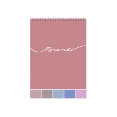 Блокнот пруж. верх. А5 80арк. кліт. "Morandi" №O27148/Optima/(5)(50)