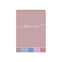 Блокнот пруж. верх. А5 80арк. кліт. "Morandi" №O27149/Optima/(5)(50)