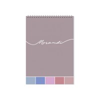 Блокнот пруж. верх. А5 80арк. кліт. "Morandi" №O27150/Optima/(5)(50)