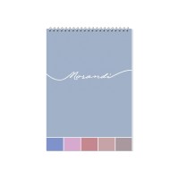Блокнот пруж. верх. А5 80арк. кліт. "Morandi" №O27151/Optima/(5)(50)