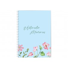 Блокнот пруж. бок. А5 80арк. кліт. "Watercolor Memories" №O27152/Optima/(5)(50)