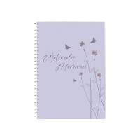 Блокнот пруж. бок. А5 80арк. кліт. "Watercolor Memories" №O27153/Optima/(5)(50)