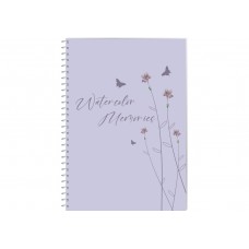 Блокнот пруж. бок. А5 80арк. кліт. "Watercolor Memories" №O27153/Optima/(5)(50)