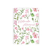 Блокнот пруж. бок. А5 80арк. кліт. "Watercolor Memories" №O27157/Optima/(5)(50)