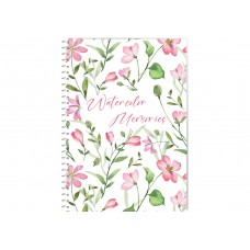 Блокнот пруж. бок. А5 80арк. кліт. "Watercolor Memories" №O27157/Optima/(5)(50)