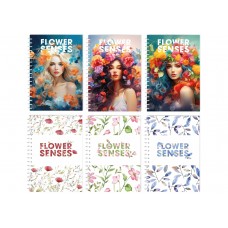 Блокнот пруж. бок. А6 80арк. кліт. "Watercolor Memories" №O27158/Optima/(6)(54)