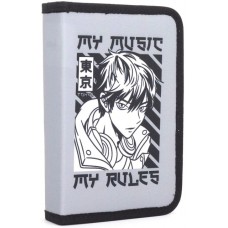 Пенал 1від., б/н,на блиск. сірий №KJ7083/Мандарин/