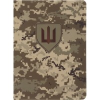 Блокнот А6 64арк. кліт. "Military" обкл. з синтет. каменя,гнучка,волога стійка, піксель №BM.296190-04/Buromax/