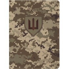 Блокнот А6 64арк. кліт. "Military" обкл. з синтет. каменя,гнучка,волога стійка, піксель №BM.296190-04/Buromax/