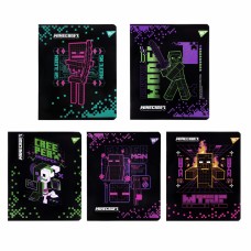 Зошит А5 YES 12арк. кліт. "Minecraft. Black" №767495(10)(250)