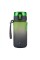 Пляшка для води пласт. "Yes" Fusion 500мл сіро-зелена, софт тач №708324(25)