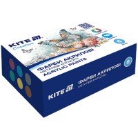Набір акрил. фарб "Kite" 6кольор. 20мл №K-273 Creative металік(24)