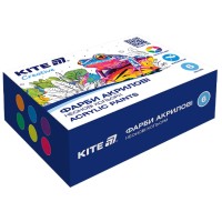 Набір акрил. фарб "Kite" 6кольор. 20мл №K-274 Creative неон.(24)