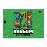 Альбом для малюв. на скобі 12/100 А4 з перфор. Minecraft Boom №130593/Yes/(8)(192)