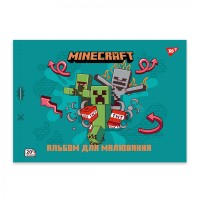 Альбом для малюв. на скобі 20/100 А4 з перфор. Minecraft №130596/Yes/(4)(128)