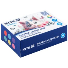 Набір акрил. фарб "Kite" 6кольор. 20мл №K-272 Creative пастель.(24)