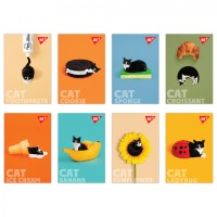 Блокнот А7 48арк. кліт. карт. Catstyle,клей №152099/Yes/(40)(320)