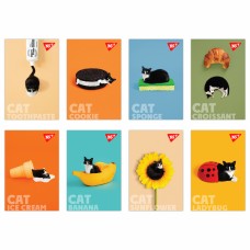 Блокнот А7 48арк. кліт. карт. Catstyle,клей №152099/Yes/(40)(320)