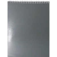 Блокнот пруж. верх. А5 48арк. кліт. пласт. "Economix" сірий №E20231-10(5)(80)