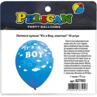 Набір кульок повітр. латексних 12"/30см "It's a boy" 10шт №827003/Pelican/(5)