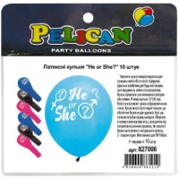 Набір кульок повітр. латексних 12"/30см "He or She" 10шт №827006/Pelican/(5)