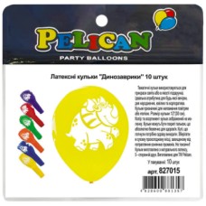 Набір кульок повітр. латексних 12"/30см "Динозаврики" 10шт №827015/Pelican/(5)