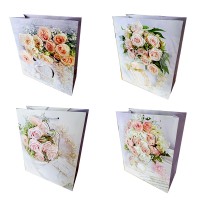 Пакет подарунковий папер. 18х23х8,5см, 3D,4 види №222-М/461658/Leader/(12)