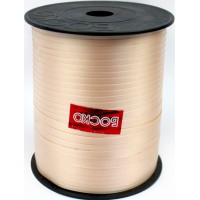 Стрічка фольгована для повітряних кульок та декору персик 225м