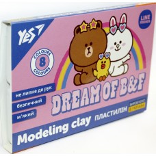 Пластилін "Yes" Line Friends 8 кольор. 160гр №540631(30)