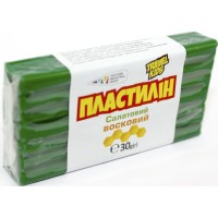 Пластилін "Гамма UA" 30гр салатовий,восковий №333102(12)(48)
