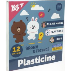 Пластилін "Yes" Line Friends 12 кольор. 240гр №540670(20)