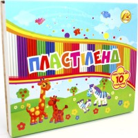 Пластилин 10 цветов 200 гр Липландия/Пластиленд Тетрада (20)