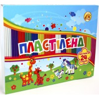 Пластилин 24 цвета 370 гр Липландия/Пластиленд Тетрада (20)