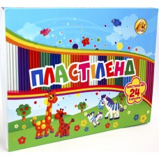 Пластилин 24 цвета 370 гр Липландия/Пластиленд Тетрада (20)