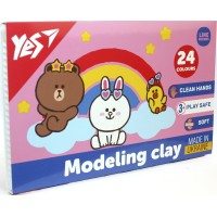 Пластилін "Yes" Line Friends 24 кольор. 480гр №540683(14)