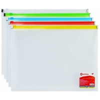 Папка "Optima" №O35544 zip-lock А4 пласт. на блиск. (асорті)(6)(120)