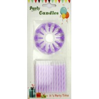 Свічка в торт 24шт+12підсв. бузкові №E24/1185(24)(288)