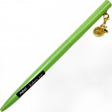 Ручка кульк.метал. "Maxi" №MX16336 Помаранч,з брелоком,синя(10)(50)