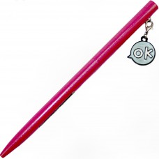 Ручка кульк.метал. "Maxi" №MX16338 OK,з брелоком,синя(10)(50)
