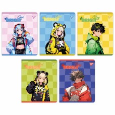 Зошит А5 YES 18арк. кліт. гібридний виб лак "Bright teenagers" №767515(10)(200)