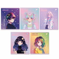 Зошит А5 YES 18арк. лін. софт тач,УФ виб "Anime star" №767525(10)(200)