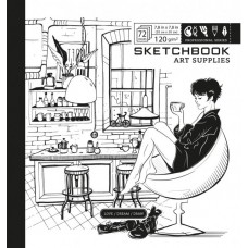 Скетчбук 36/120 В5 б/лін. картон. обкл. №7БЦ/БК290/4/21368/Мандарин/(10)