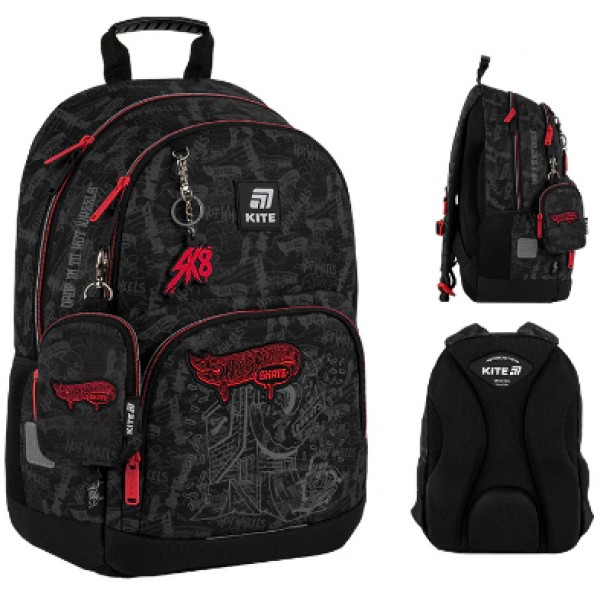 Рюкзак "Kite" Education Hot Wheels 2від.,4карм.№HW25-585M(6)