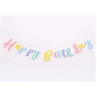 Гірлянда "Happy Birthday" макарун №JQ600086(12)